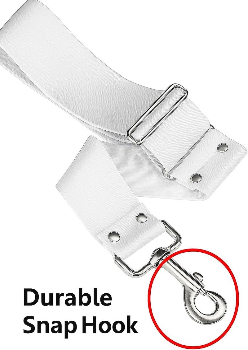 Markwort Adjustable Tennis Net Center Strap - Heavy Duty Nylon, White - Image 2